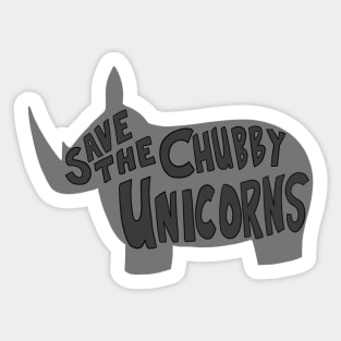 Save the chubby unicorns Sticker